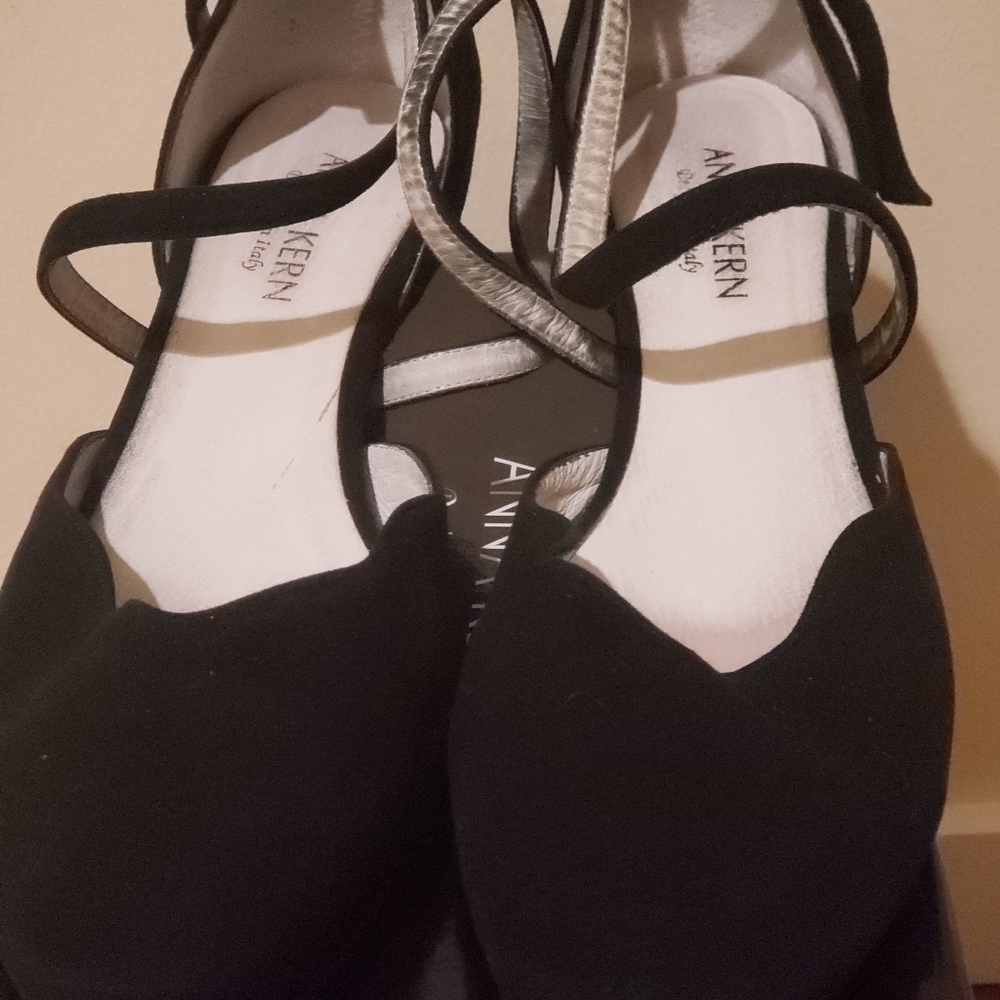 Anna Kern black suede ballroom/salsa shoes. EU 5 . USA 7.5